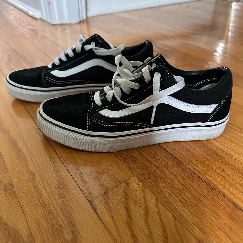 Vans Kids Classic Black and White Sneakers